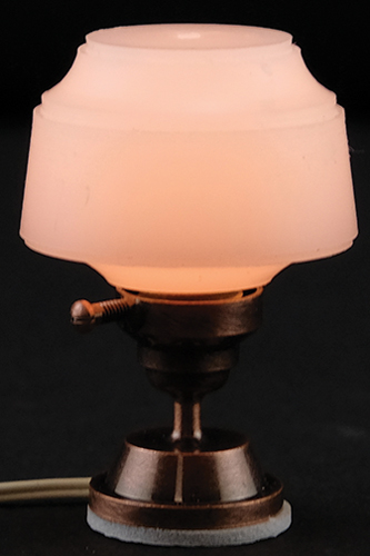 Dollhouse Miniature Ceiling Light, Frosted Bronze Vintage Semi-Flush